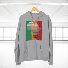 Load image into Gallery viewer, AFRICAN MAP IN COLOURS - Unisex Hooded Zip Sweatshirt
